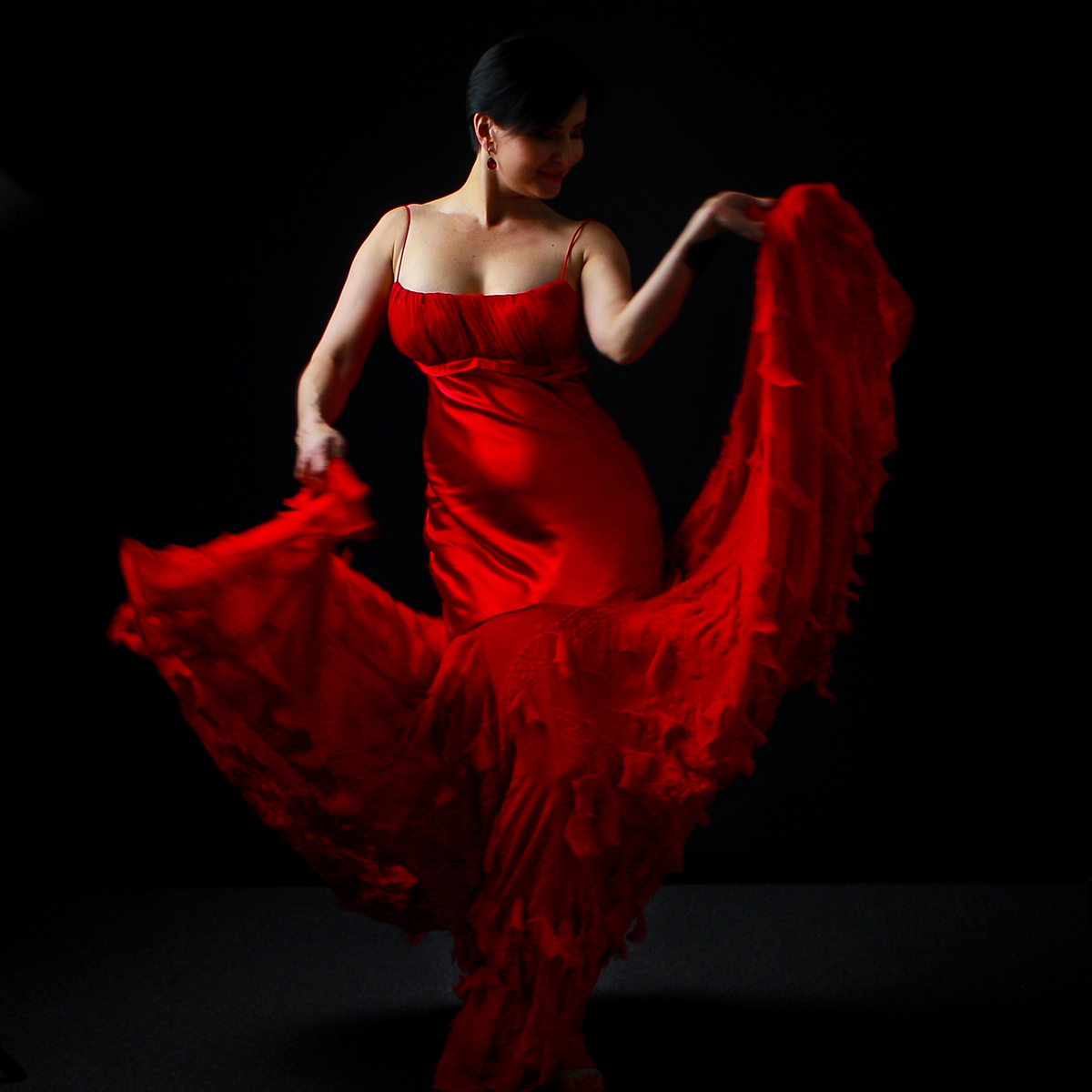 Sexy Red Dress Photoshoot - Julia Juliati - I'm Taking You With Me